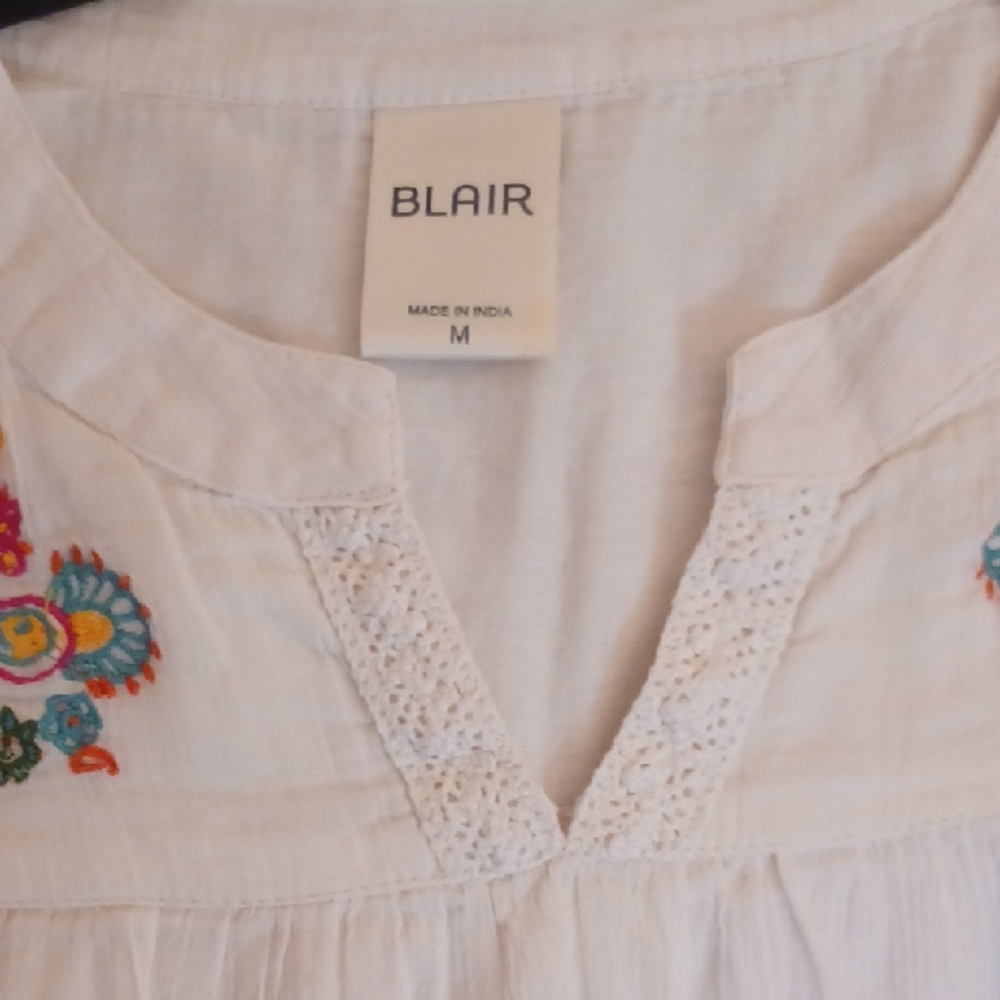 Blair Ivory Cotton Embroidered Top with An Ivory Tank - Picture 4 of 9